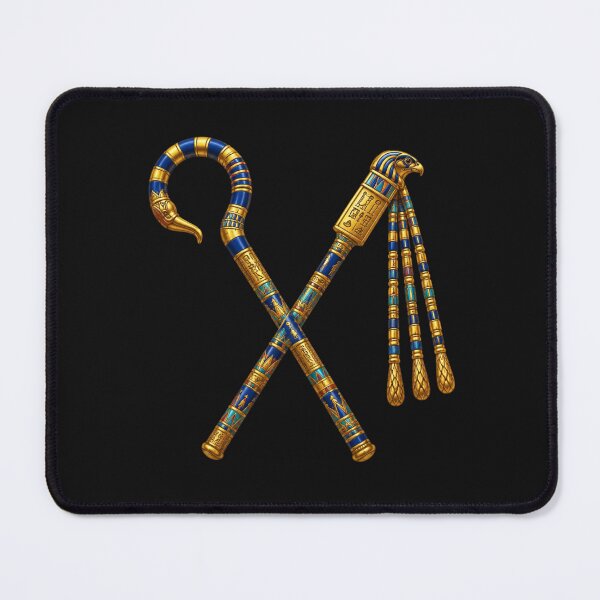 Item preview, Ancient Egyptian Crook and Flail | Pharaoh Royal Symbol Art designed and sold by Zaru Art Studio.