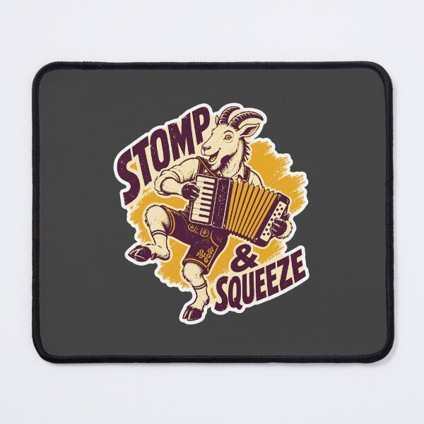 Item preview, Oktoberfest Goat Accordion – Stomp & Squeeze Risograph Art designed and sold by Jaani-T.
