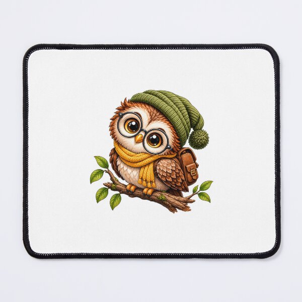 Item preview, Cute Owl in Winter | Kawaii Cozy Owl designed and sold by Ricomin.