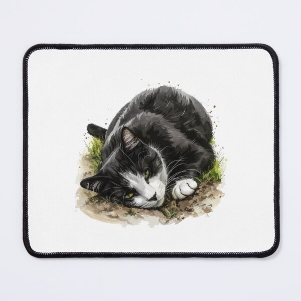 Item preview, Cat | Black & White Cat | Minimal Pet Aesthetic Art designed and sold by Mandayartstudio.
