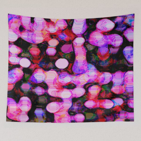 Item preview, Trois . THE PINK NIGHT SKY- FEATURING MOLTEN COLOURS IN A RANGE OF GRAPHIC PINKS  designed and sold by Jane Holloway.