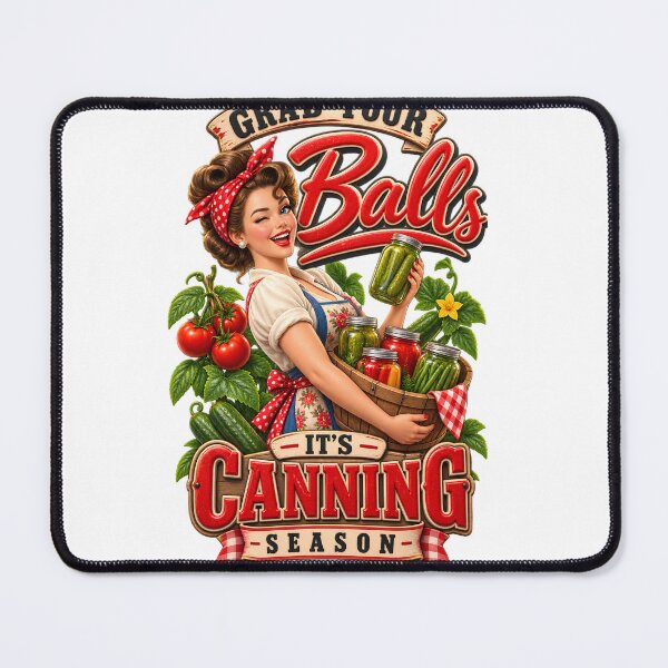 Item preview, Grab Your Balls It's Canning Season T-Shirt, Funny Canning Lover Gift, Retro Homestead Kitchen Graphic Tee designed and sold by OUICHA.