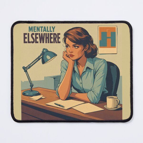 Item preview, Mentally Elsewhere Retro Office designed and sold by davitabros.