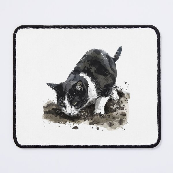 Item preview, Cat | Black & White Cat | Minimal Pet Aesthetic Art designed and sold by Mandayartstudio.