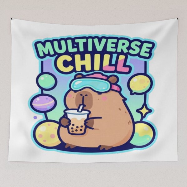 Item preview, Cyberpunk Chill Capybara Futuristic Multiverse  designed and sold by A-to-y.
