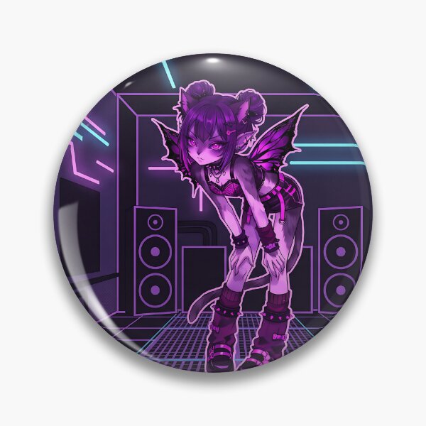 Item preview, Gothic Fairy Cat Girl: Purple Cyberpunk E-Girl Aesthetic designed and sold by CuteKats.