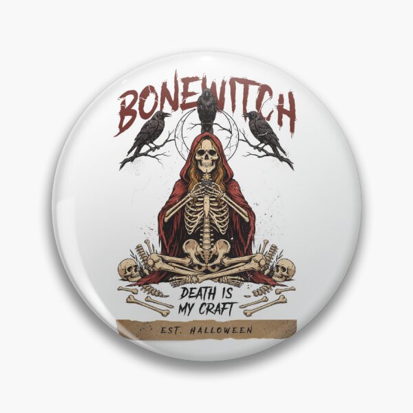 Item preview, Bonewitch T-Shirt | Death Is My Craft Skeleton Occult Halloween Graphic Tee v7 designed and sold by DarylWelsh2024.