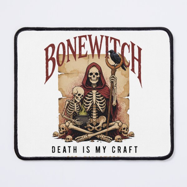 Item preview, Bonewitch T-Shirt | Death Is My Craft Skeleton Occult Halloween Graphic Tee v8 designed and sold by DarylWelsh2024.