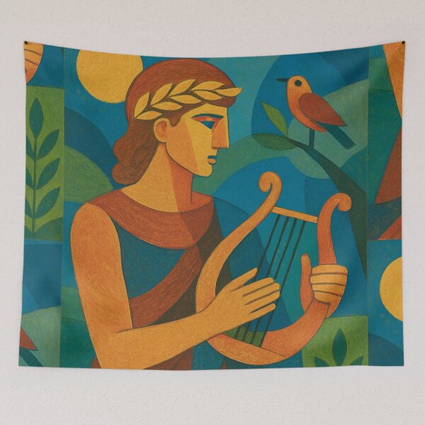 Item preview, Greek God Apollo Painting – A Tribute to Greek Mythology designed and sold by GalleryKauffeld.