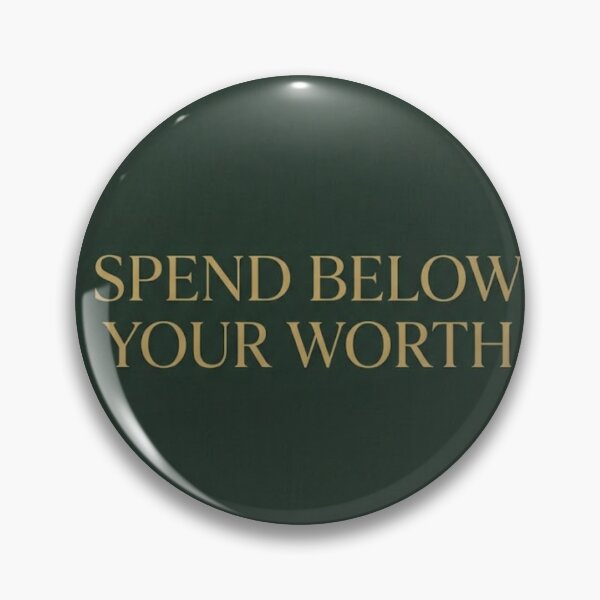 Item preview, Spend Below Your Worth | Minimalist Finance Editorial Print designed and sold by Zaramodo.