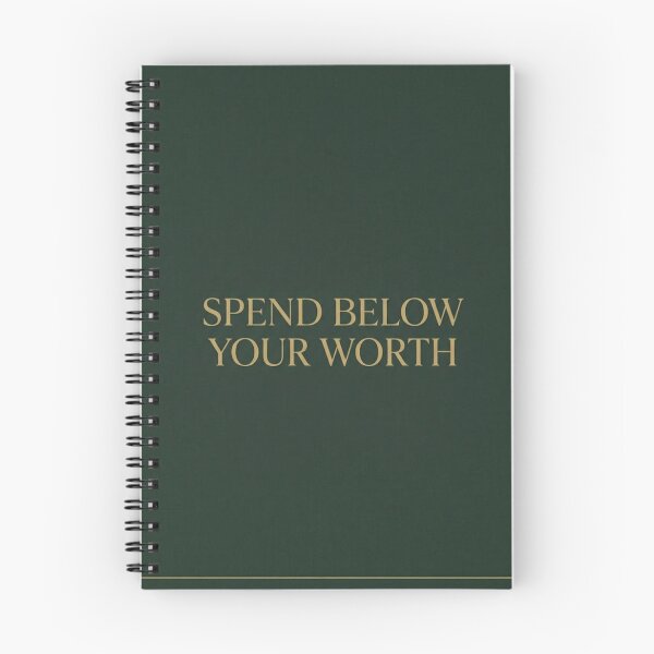 Item preview, Spend Below Your Worth | Minimalist Finance Editorial Print designed and sold by Zaramodo.