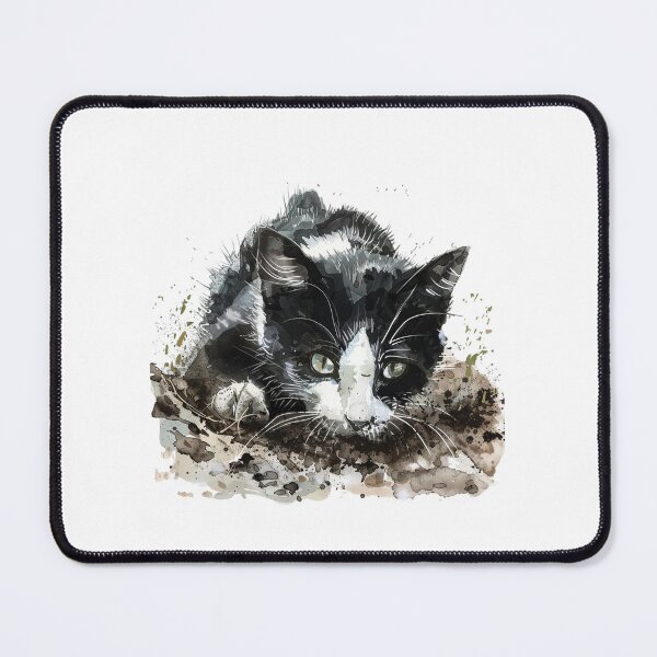 Item preview, Cat | Black & White Cat | Minimal Pet Aesthetic Art designed and sold by Mandayartstudio.