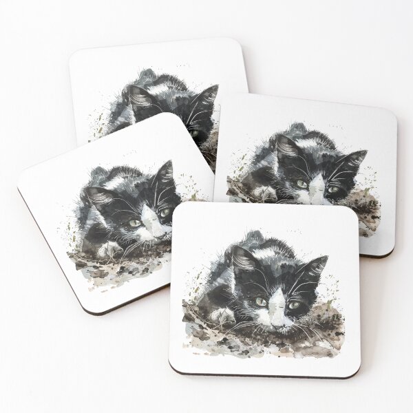 Item preview, Cat | Black & White Cat | Minimal Pet Aesthetic Art designed and sold by Mandayartstudio.