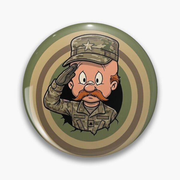 Item preview, That's All, Sarge! - Classic Military Cartoon Target Design designed and sold by MischiefFoundry.