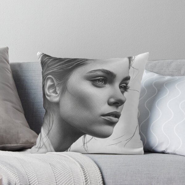 Item preview, Realistic Side Profile Woman Portrait designed and sold by YAM716.
