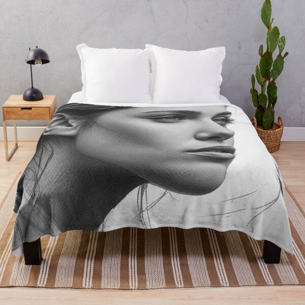 Item preview, Realistic Side Profile Woman Portrait designed and sold by YAM716.