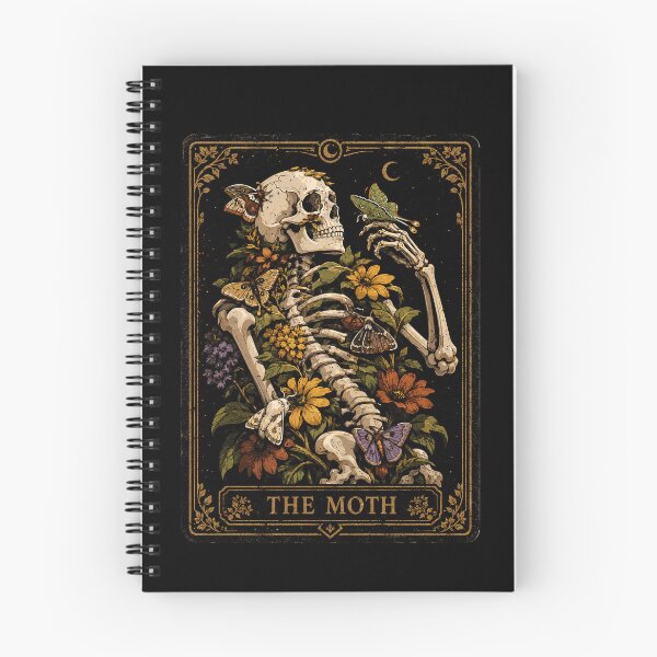 Item preview, Skeleton with Moths and Flowers Art Print Halloween designed and sold by rafaeltto.