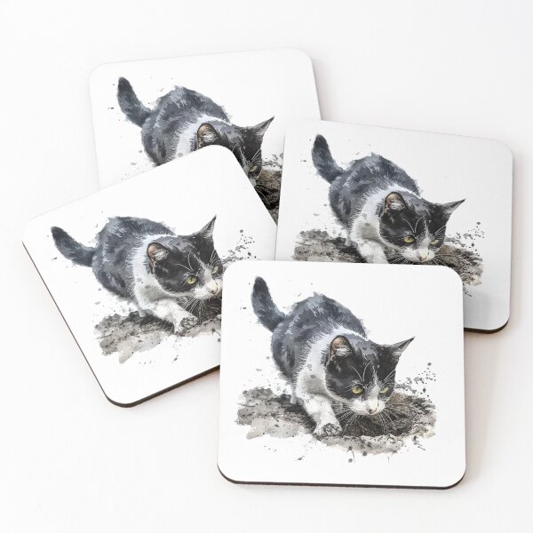 Item preview, Cat | Black & White Cat | Minimal Pet Aesthetic Art designed and sold by Mandayartstudio.