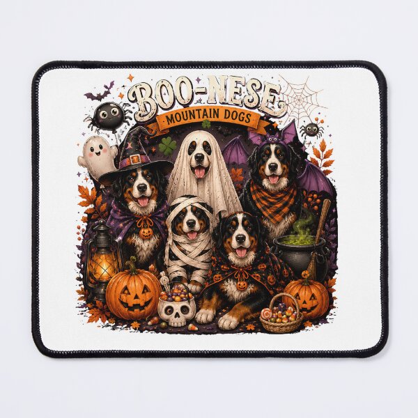 Item preview, Bernese Mountain Dog Halloween T-Shirt, Spooky Bernese Dog Lover Gift, Halloween Costume Puppy Graphic Tee designed and sold by OUICHA.