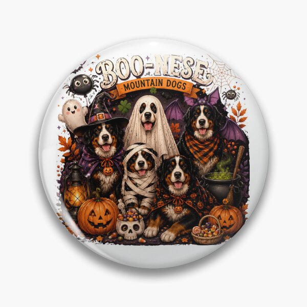 Item preview, Bernese Mountain Dog Halloween T-Shirt, Spooky Bernese Dog Lover Gift, Halloween Costume Puppy Graphic Tee designed and sold by OUICHA.