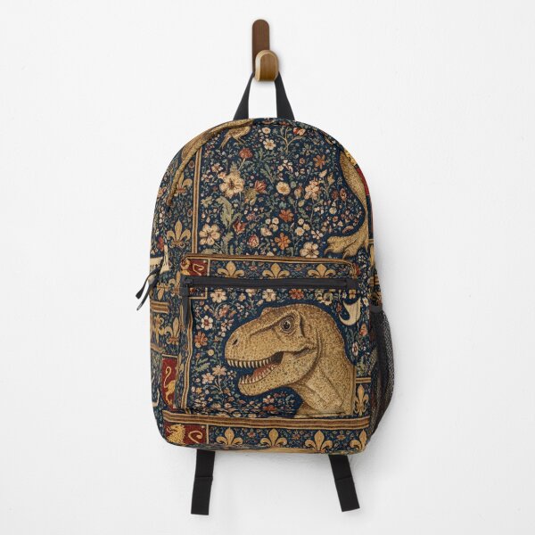 Item preview, Medieval tapestry style illustration of a dinosaur - Tyrannosaurus Rex designed and sold by Vintage Designs +.