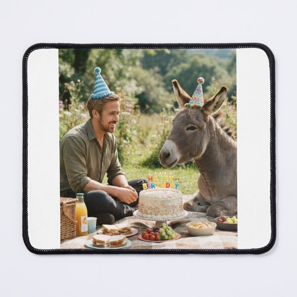 Item preview, Ryan gosling Donkey picnic donkeys animal pet nature meme memes funny parody christmas birthday designed and sold by CheeseBlueprint.