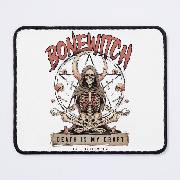Item preview, Bonewitch T-Shirt | Death Is My Craft Skeleton Occult Halloween Graphic Tee v10 designed and sold by DarylWelsh2024.