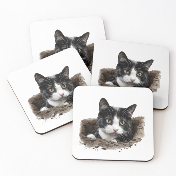 Item preview, Cat | Black & White Cat | Minimal Pet Aesthetic Art designed and sold by Mandayartstudio.