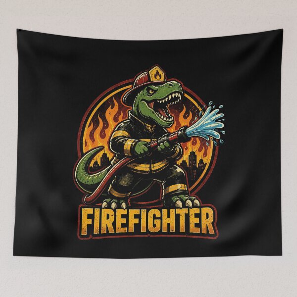 Item preview, Dinosaur Firefighter Graphic Design designed and sold by rafaeltto.