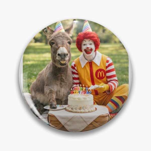 Item preview, Ronald mcdonald Donkey picnic donkeys animal pet nature meme memes funny parody christmas birthday  designed and sold by CheeseBlueprint.