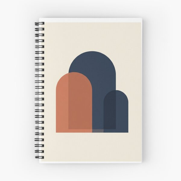 Item preview, Layered Arch Geometry | Minimalist Terracotta and Navy Print designed and sold by Zaramodo.