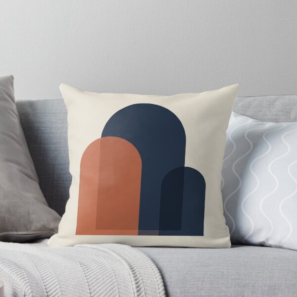 Item preview, Layered Arch Geometry | Minimalist Terracotta and Navy Print designed and sold by Zaramodo.