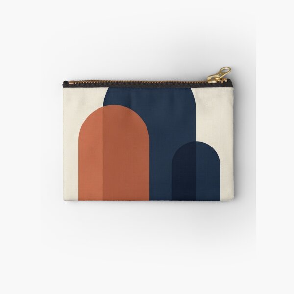 Item preview, Layered Arch Geometry | Minimalist Terracotta and Navy Print designed and sold by Zaramodo.