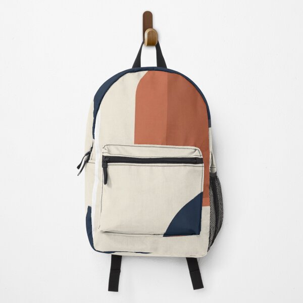 Item preview, Layered Arch Geometry | Minimalist Terracotta and Navy Print designed and sold by Zaramodo.