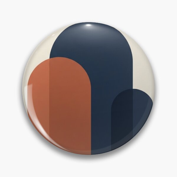 Item preview, Layered Arch Geometry | Minimalist Terracotta and Navy Print designed and sold by Zaramodo.