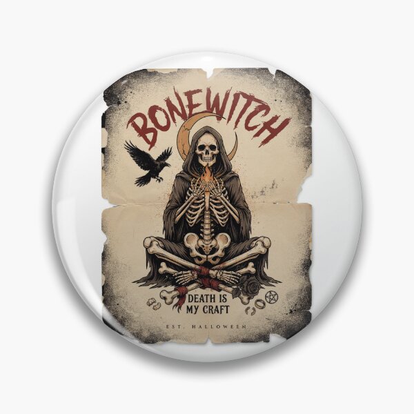 Item preview, Bonewitch T-Shirt | Death Is My Craft Skeleton Occult Halloween Graphic Tee v11 designed and sold by DarylWelsh2024.