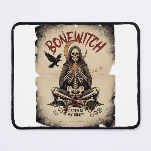 Item preview, Bonewitch T-Shirt | Death Is My Craft Skeleton Occult Halloween Graphic Tee v11 designed and sold by DarylWelsh2024.