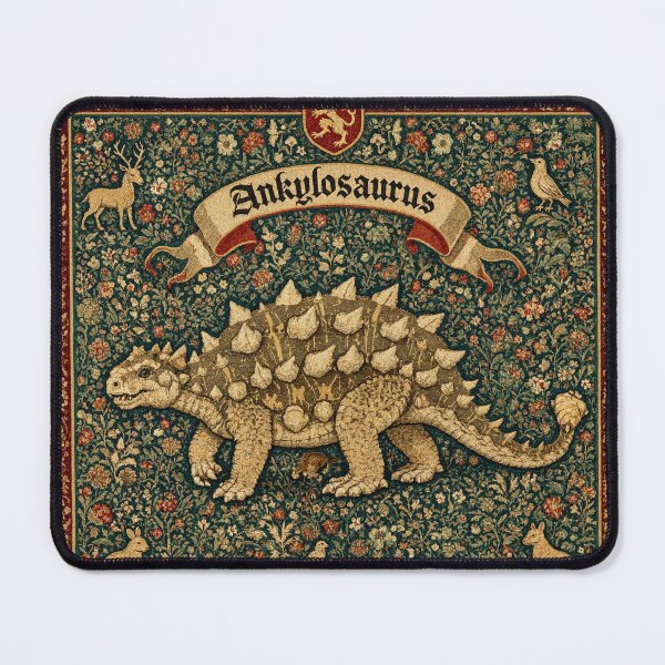 Item preview, Medieval tapestry style illustration of a dinosaur - Ankylosaurus designed and sold by Vintage Designs +.