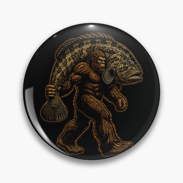 Item preview, Bigfoot carrying a giant fish illustration designed and sold by rafaeltto.