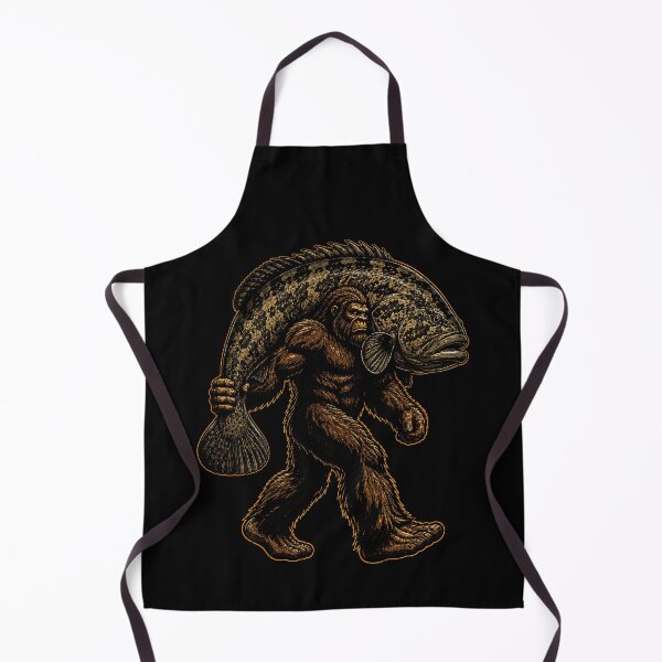 Item preview, Bigfoot carrying a giant fish illustration designed and sold by rafaeltto.
