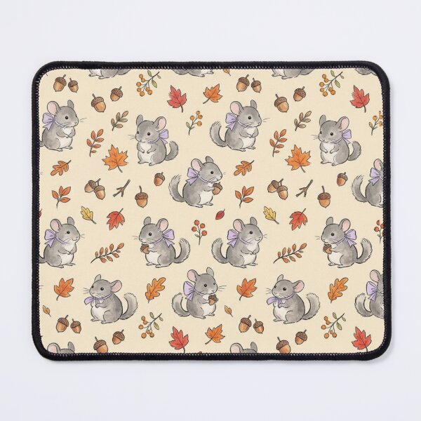 Item preview, Tiny Chinchillas & Acorns & Leaves Seamless Pattern designed and sold by StickVerse by Owais.