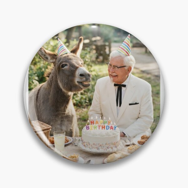 Item preview, Colonel sanders Donkey picnic donkeys animal pet nature meme memes funny parody christmas birthday  designed and sold by CheeseBlueprint.