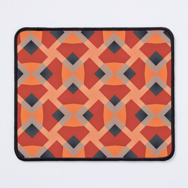 Item preview, Geometric pattern features bold reds and oranges designed and sold by PenguinWinter.