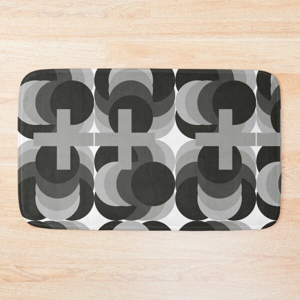 Item preview, Monochrome Geometric Cross Circle Art designed and sold by PoeticRecipeST.