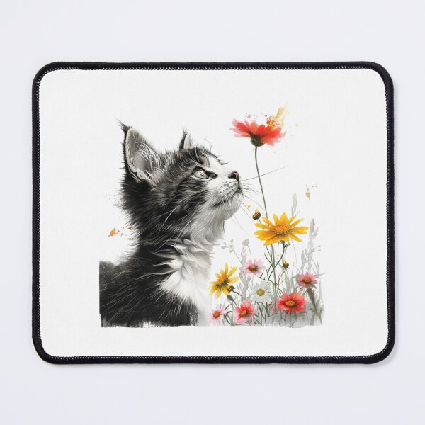 Item preview, Cat | Black & White Cat | Minimal Pet Aesthetic Art designed and sold by Mandayartstudio.