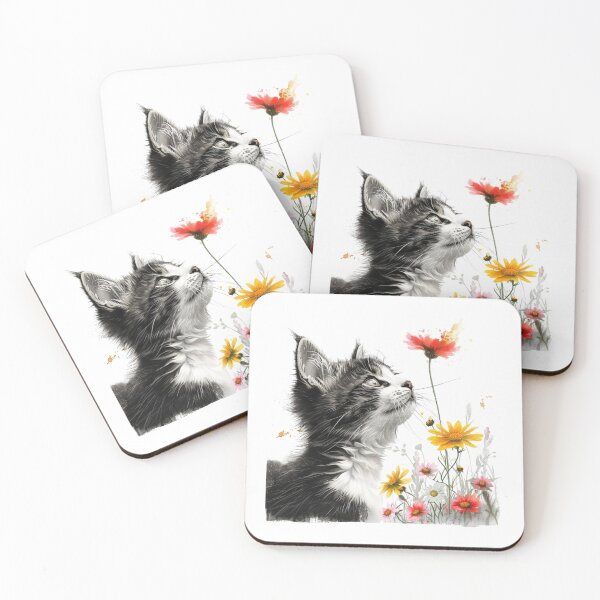 Item preview, Cat | Black & White Cat | Minimal Pet Aesthetic Art designed and sold by Mandayartstudio.