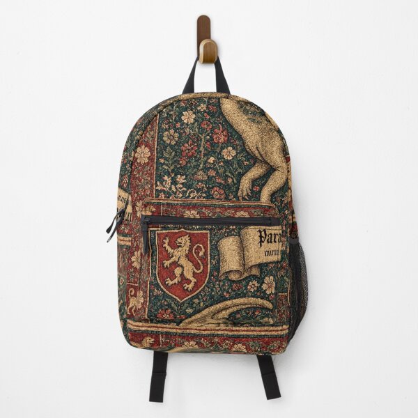 Item preview, Medieval tapestry style illustration of a dinosaur - Parasaurolophus designed and sold by Vintage Designs +.