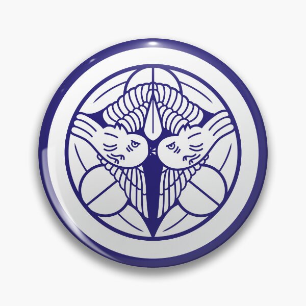 Item preview, Uesugi Kenshin Tobi-Suzume Crest Samurai Mon White Blue / Japanese Crest  designed and sold by 戦国まーけっと SENGOKU MARKET.