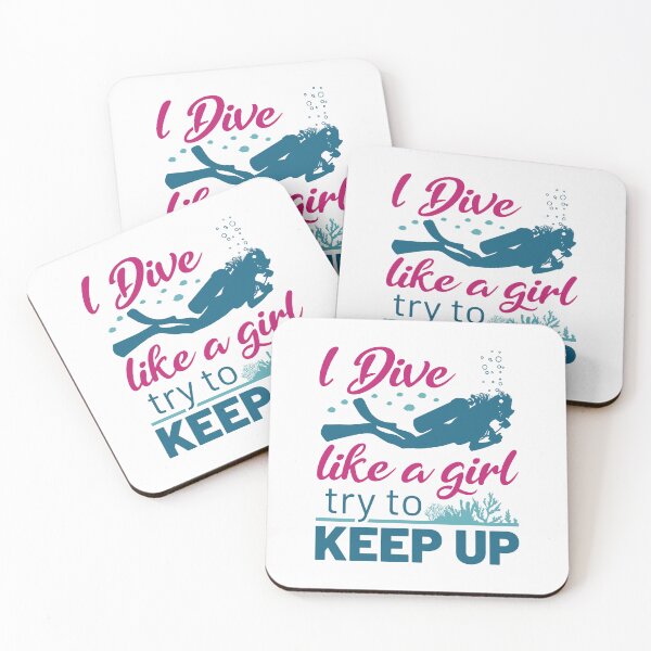 Item preview, I Dive Like a Girl Try to Keep Up Scuba Diving Women  designed and sold by jaygo.