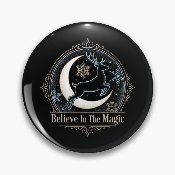 Item preview, Believe In The Magic Flying Reindeer Crescent Moon Christmas designed and sold by TeNovaStudio ⭐⭐⭐⭐⭐.